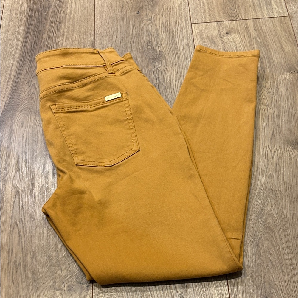 White House Black Market Mustard Skinny Jeans